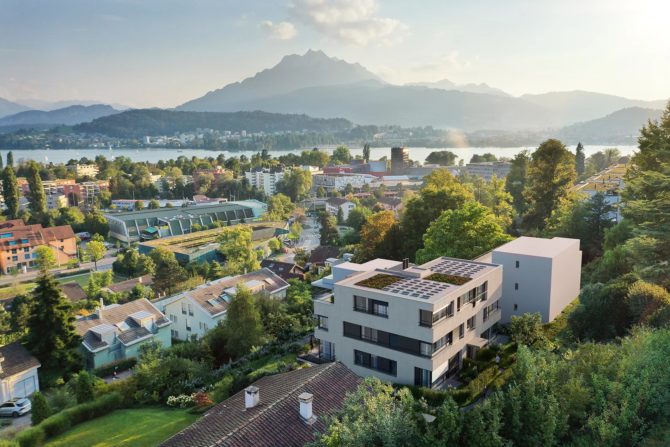 Photo 8 de l'annonce 84927850 - nouvelle construction luxe 13 : rooftop living avec vue de rêve sur le lac et les montagnes